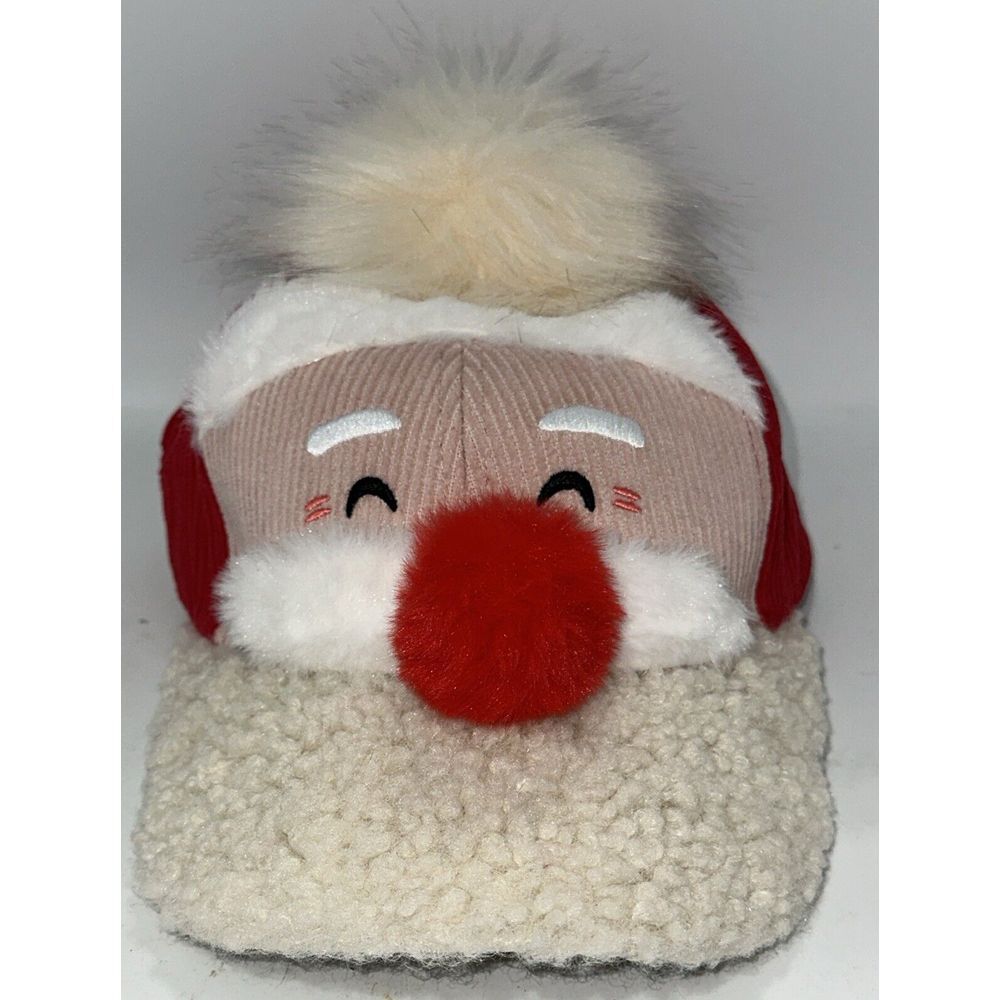 CHRISTMAS SANTA SHERPA‎ BASEBALL HAT ADJUSTABLE, NEW.(32